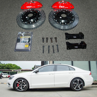 acheter 4 étriers de course VW grand kit de freinage 355 * 28 mm Disque de haute teneur en carbone de course et des plaquettes de freinage pour Lamando 18 pouces jante fabrication en ligne