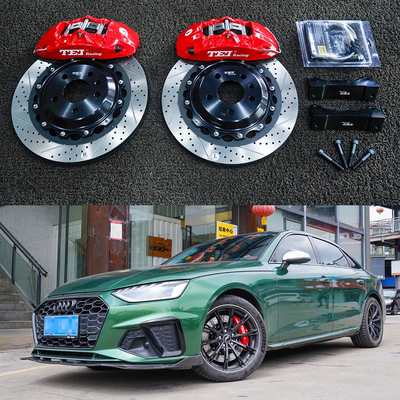 acheter Audi Kit de freinage avant pour A4L 18 pouces 4 étrier à piston Kit de freinage avec 355 * 28 mm rotor fabrication en ligne