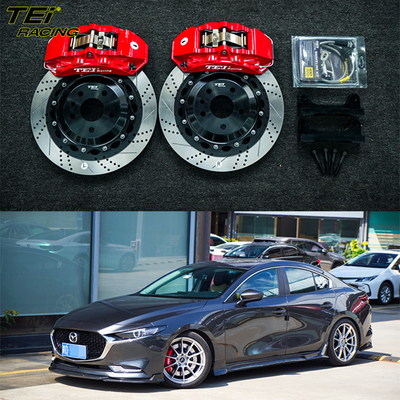 acheter Kit de freinage avant 4 étriers à pistons avec rotor 355x28mm BBK système de freinage automatique pour Mazda 3 Axela 18 pouces jante de voiture fabrication en ligne