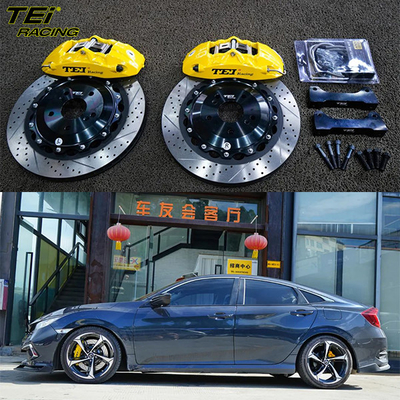 acheter Kit de freinage avant 4 étriers avec 355x28mm Rotor BBK Système de freinage automatique pour Honda Civic 18 pouces Jante de voiture fabrication en ligne