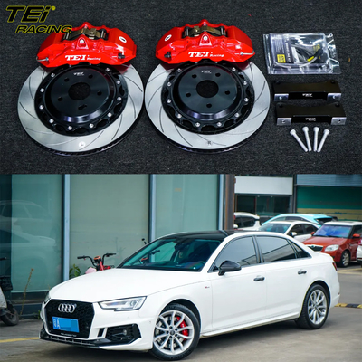 acheter Kit de freinage avant 4 étriers avec rotor 355x28mm BBK système de freinage automatique pour Audi A4L 18 pouces jante de voiture fabrication en ligne