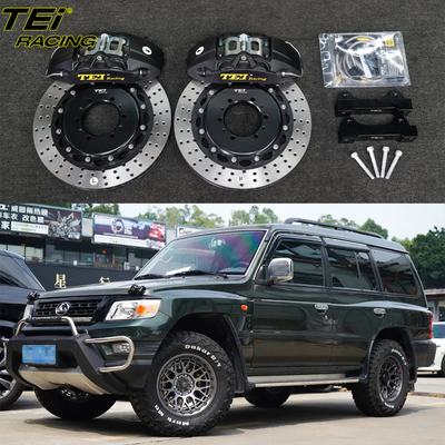 acheter Front Big Brake Kit 4 Piston Caliper with 330x28mm rotor BBK auto brake system Pour le léopard Q6 17 pouces bordure de voiture fabrication en ligne