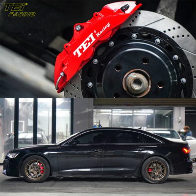 acheter Kit de freinage avant 4 étriers à piston avec rotor 355x28mm BBK système de freinage automatique pour Audi A6L 18 pouces jante de voiture fabrication en ligne