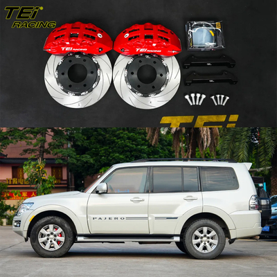 acheter Kit de freinage avant 6 étriers avec rotor 332x32mm BBK système de freinage automatique pour MITSUBISHI PAJERO 17 pouces jante de voiture fabrication en ligne