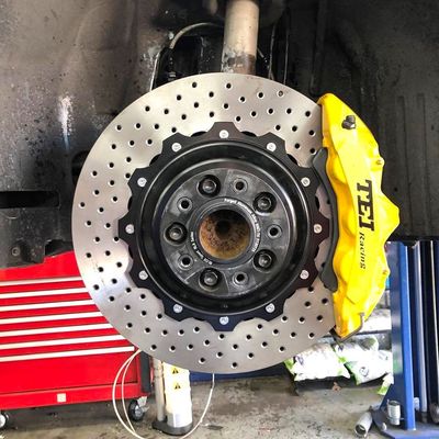 acheter Grands kits de freinage pour BMW E60 M5 20 pouces roue avant 405 * 34 et arrière 380 * 28 rotor percé fabrication en ligne