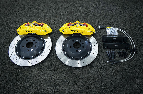 Le piston de TEI Racing BBK P60NS 6 a forgé le frein Kit For Audi A6 de calibre de deux-morceaux avant de roue de 19 pouces